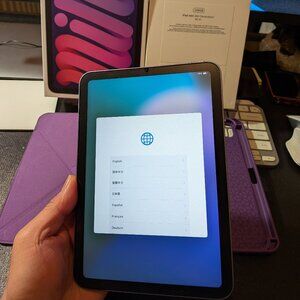 iPad mini 6GEN /256GB (purple) with box + origami case + paperlike and more